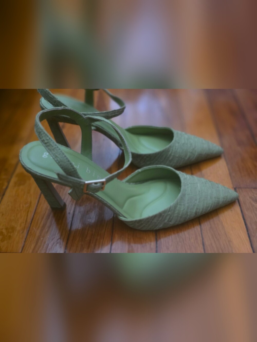 Gianni Bini Light Green Pointed Toe Ankle-Strap Heel